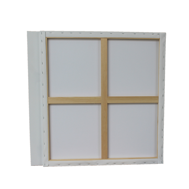 Custom high quality 120*120CM Large size blank stretched canvas painting frame with pine wooden bars