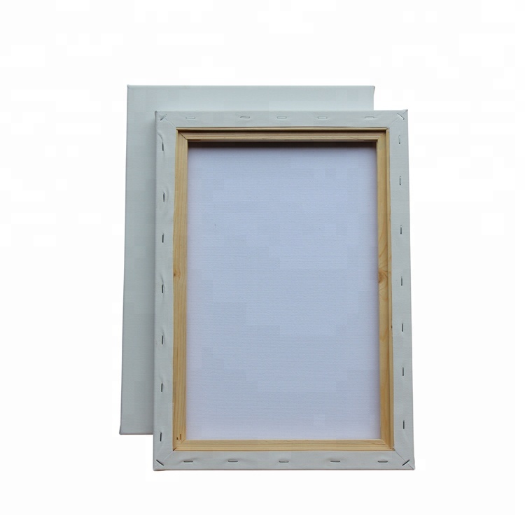 Customized wholesale 40*60cm gallery cotton artists blank canvas with pine wooden frame
