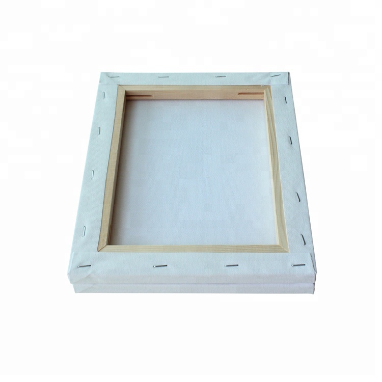 Professional 30*60cm 280g cotton blank fabric mini stretched canvas with 1.8 *3.0cm pine wood bar