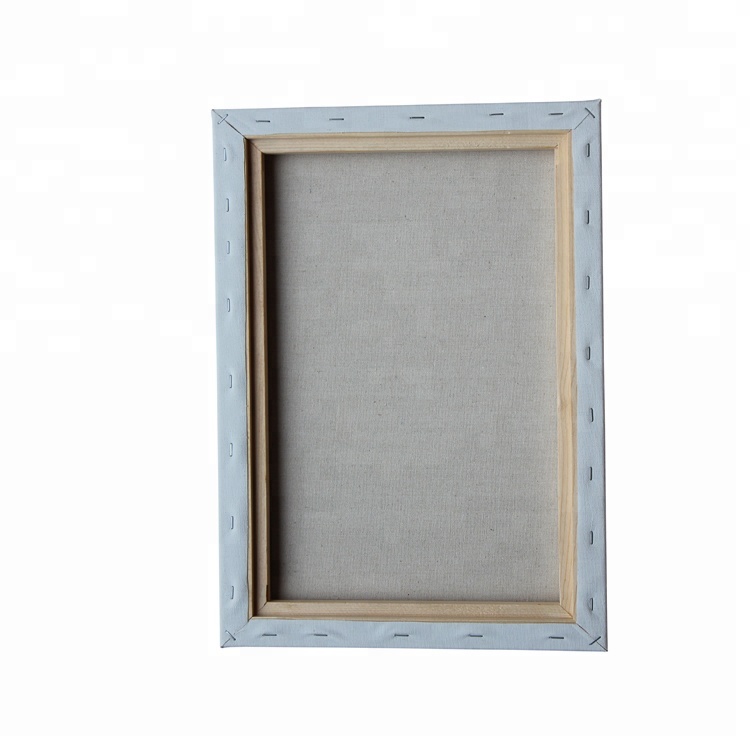 Wholesale 50*60cm 360G gallery linen canvas deep stretched canvas with 3.0*3.0cm pine wood bars