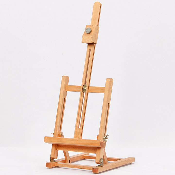 High quality small table top wooden frame studio easel adjustable beech art stand small table easel