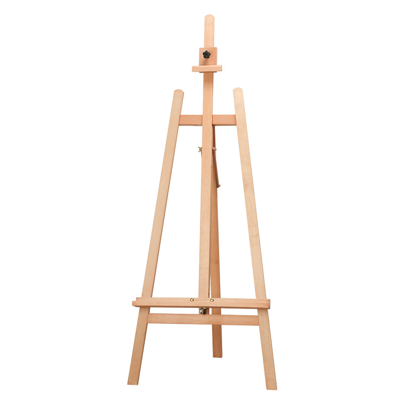 Wooden Large Painters Easel Adjustable Solid Beech Wood Artist Easel, Studio Easel for Adults