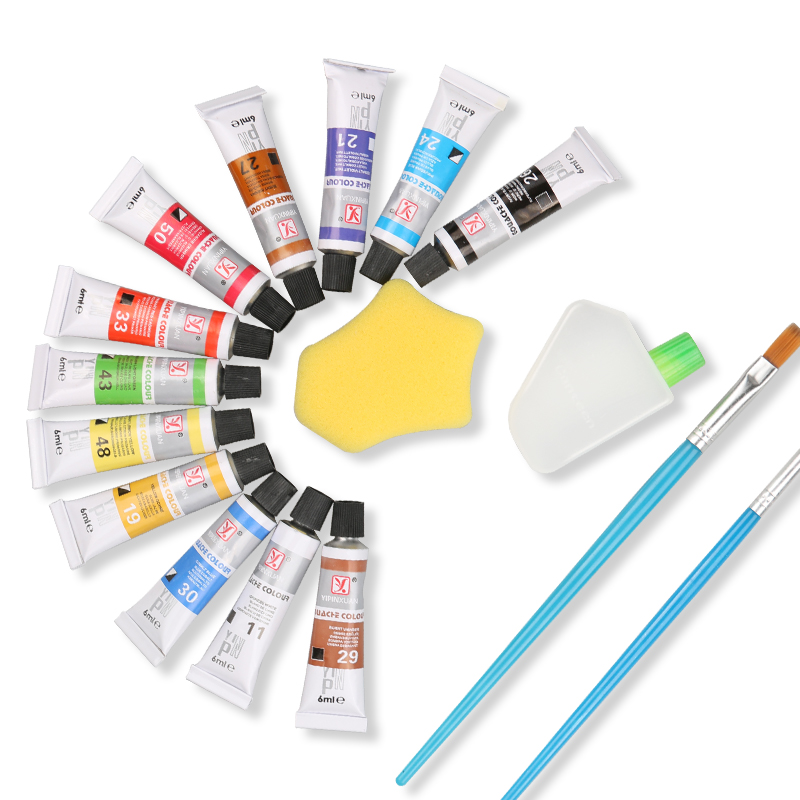 12 Colors 12ml Aluminum Tubes Gouache Acrylic Watercolor and Oil Painting Set With Free Gifts