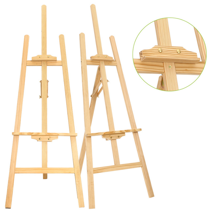 New Products Amazon Hot Sale 1.45M Pine Wood Artist Easel Display Stand for Painting
