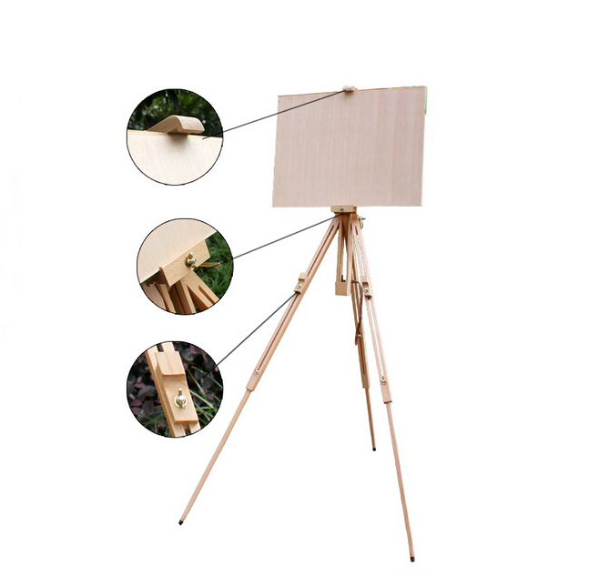 New Products Amazon Hot Sale Portable Folding 1.85m Beech Artist Easels for Painting