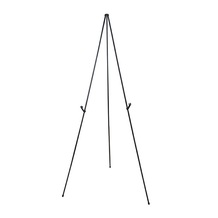 Portable aluminum tripod easel for art students, black high-quality glossy sketching stand