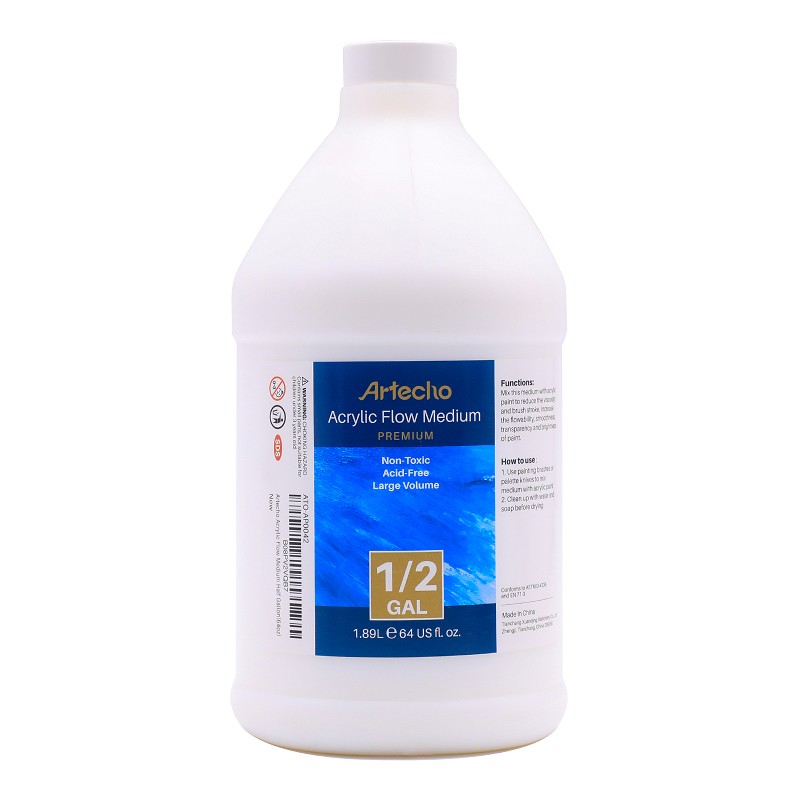 Pouring Effects Medium Premium Acrylic Flow Medium Half Gallon/64oz for acrylic paint