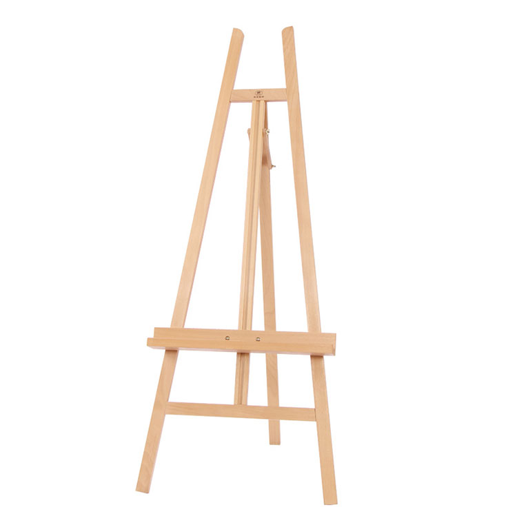 2021 Popular beech wood Adjustable Floor Artist Lyre A Frame Art easel with storage tray