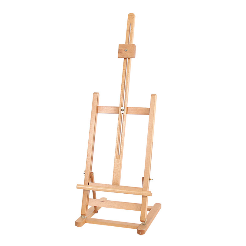2021 Art supplier Beech wood H Style Height adjustable Portable Desktop sketching easel for drawing