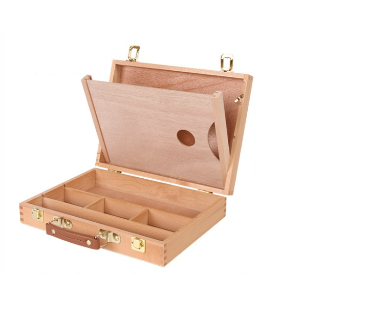 2021 Art Supplies Multi-Functional Wooden Artist Painting Tool Box for Traveling drawing