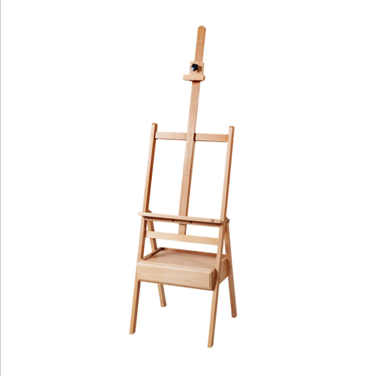 2021 NEW professional extra large wooden Studio H-Frame Easel with an artist storage drawer