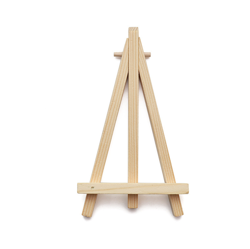 2022 Art supplies Customized 8*15cm Pine wood mini easel stand for displaying small canvas, photos , business card