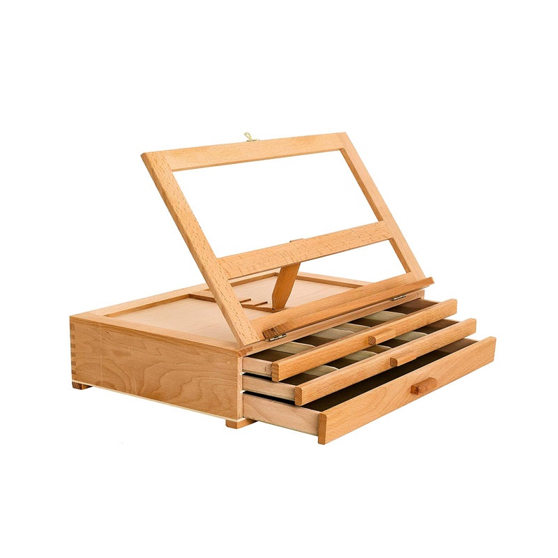 Heavy Duty Tabletop Wooden H-Frame Studio Easel Portable Sturdy Table Desktop Holder Stand