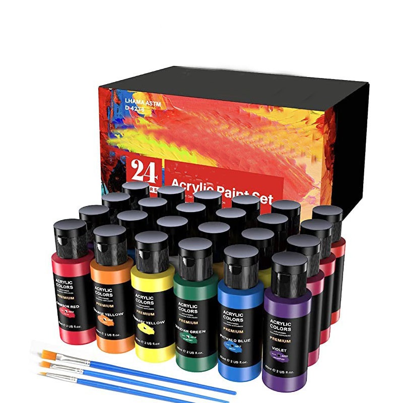 Water-Based, Non Toxic, Non Fading, Waterproof, Acrylic Paint Kit Premium outdoor acrylic paint for Artwork & DIY