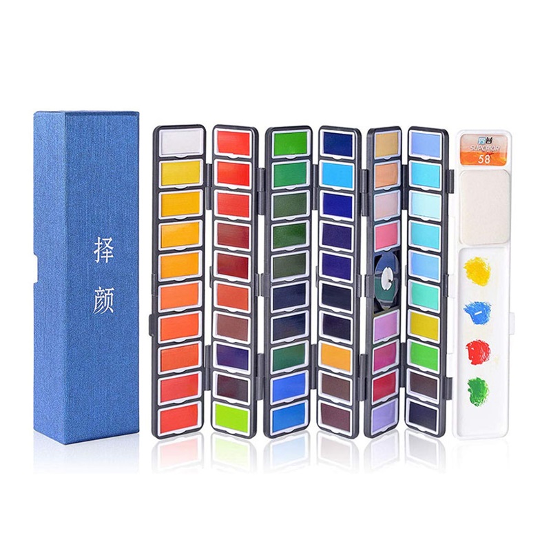 Professional Travel Mini Portable Pocket Watercolor Paint For Artist Field Painting