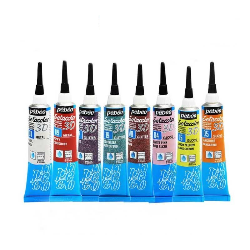 20 ml Relief Tube Nozzle Fabric Paint For Vitrail Stained Glass Effect Cerne