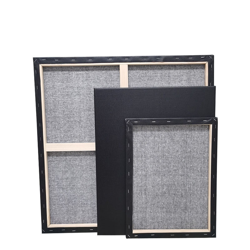 Professional Black Blank Black Stretch Canvas Art Black 280 grams Stretch Canvas for Painting, Acrylic Pouring, Oil Paint