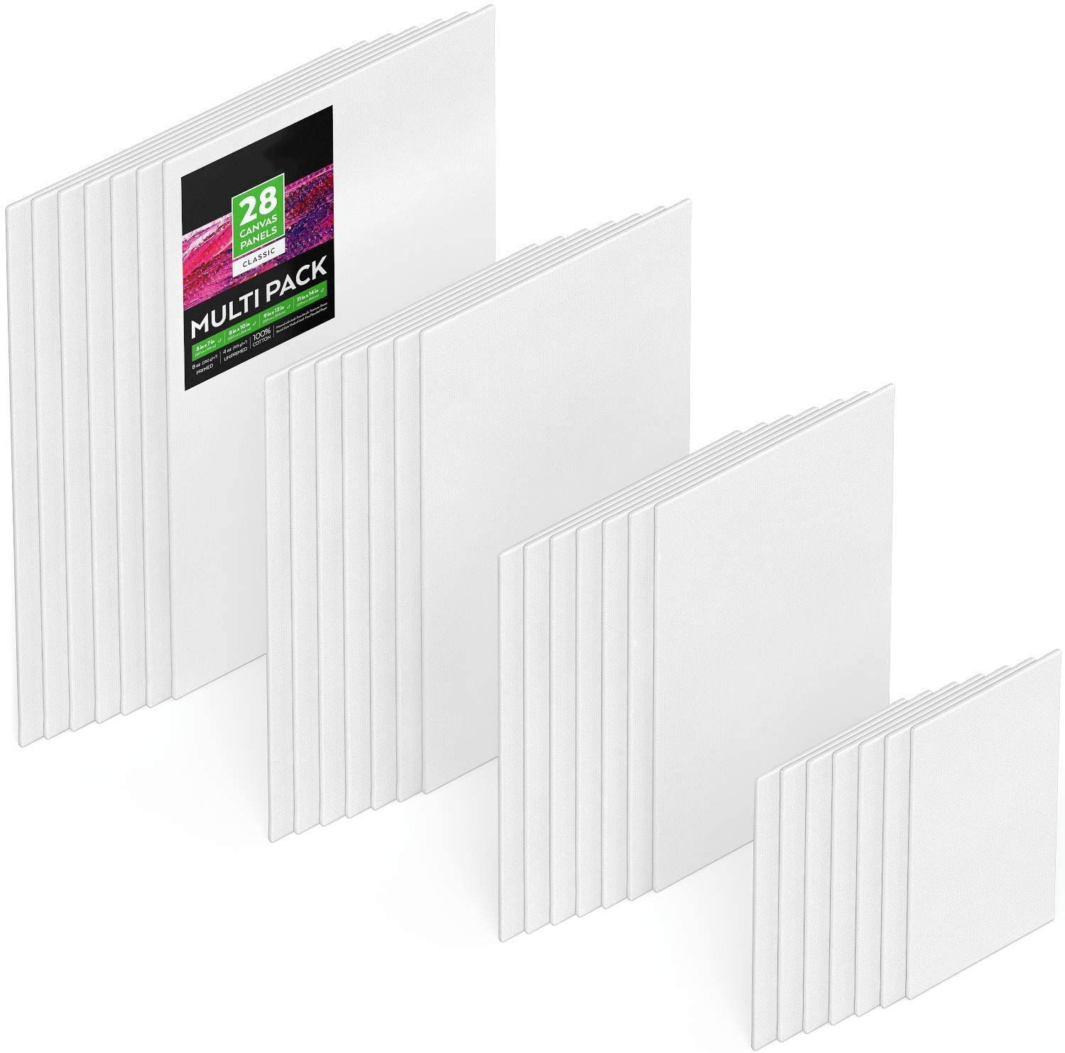 Hot Selling Mixed Size Multi Painting Canvas Panels Boards Pack