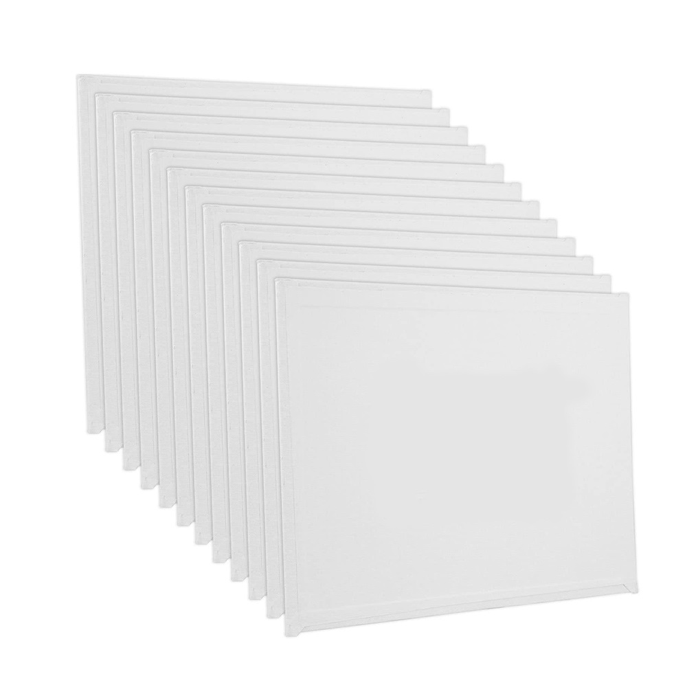 Art Pack of 10 15x15cm Cotton Canvas Panel For Kids Painting