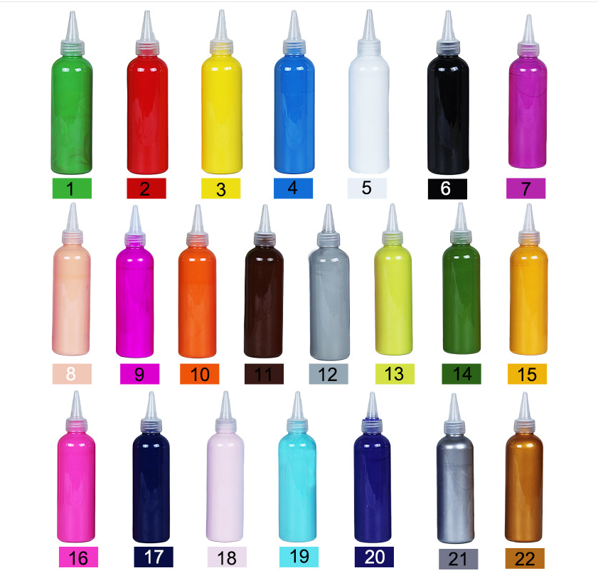 Non-toxic cheap big 200 ml bottle acrylic paint highlight DIY for plaster doll drawing painting