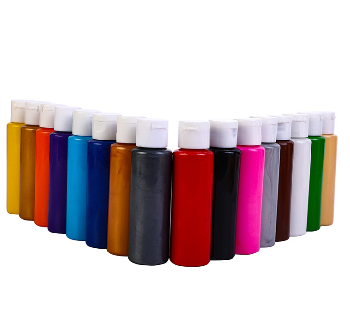 Acrylic pouring paint bottles 60ml assorted colors set to pre-mixed high flow canvas glass paper wood tile and stones