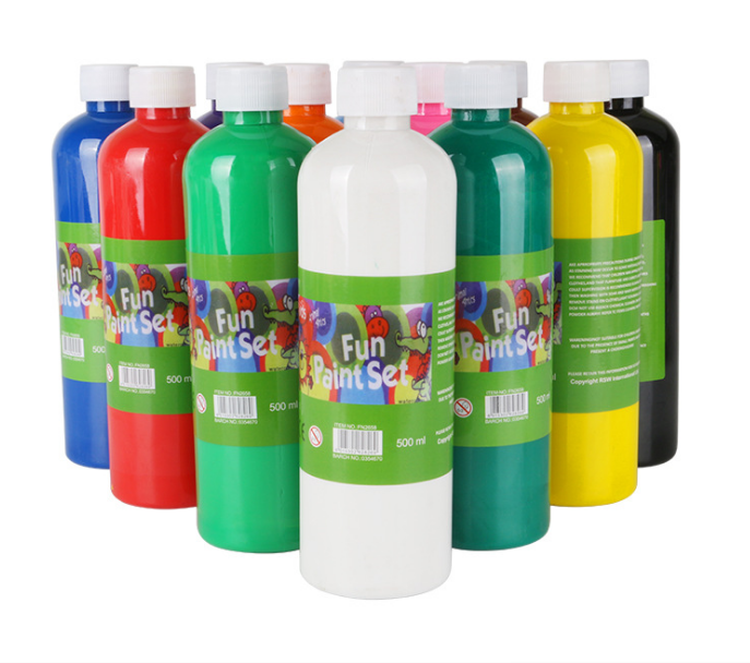 500 ml pouring acrylic drawing paint in bottle hand-painted clothes outdoor wall paint acrylic paint for arts and crafts