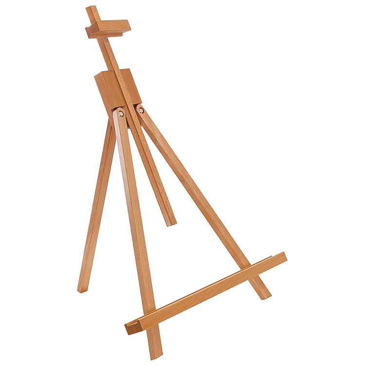 Tabletop Display Stand Artist canvas Easel,Beechwood Tripod for kids Painting easel artists painting set
