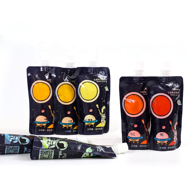 Gouache Color Paint36 colours 100ml for kids and biginners starry sky cc gouache paint bag
