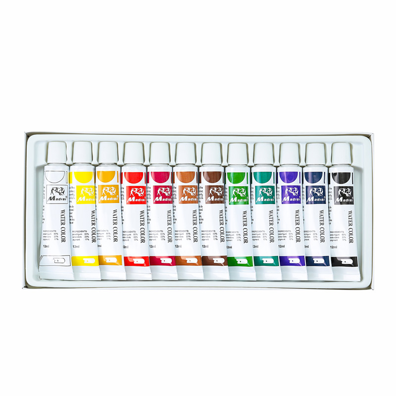 Factory direct non toxic 12colors Madisi Water Color Pigment 12ml