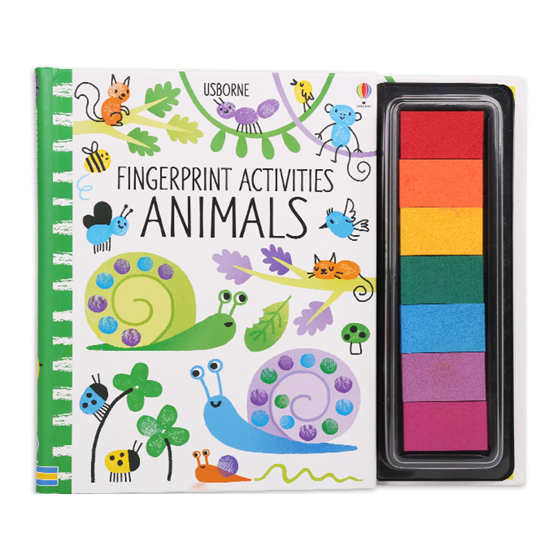 7 Color Finger Paint Set book DIY Paint Set Non Toxic Paint For Kids