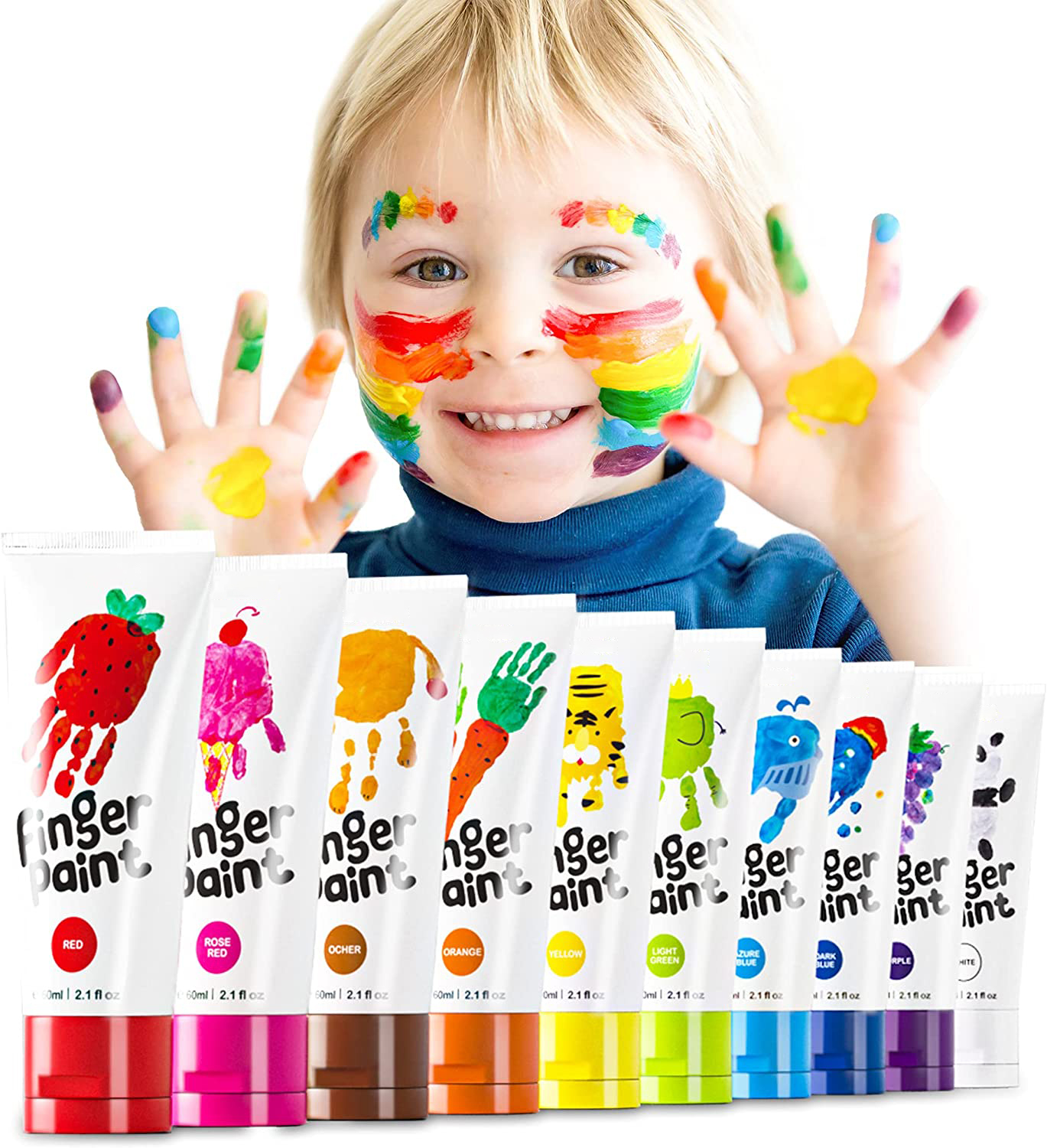 Washable children's finger paint1-3 children's safe non-toxic finger painting bath paint children's art painting supplies