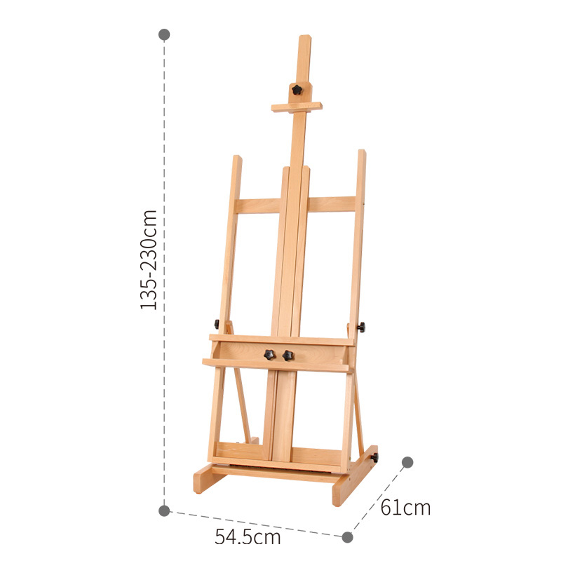 popular High Quality Wooden adjustable artist easel Folding Simple painting studio beech easel stand for wedding sign