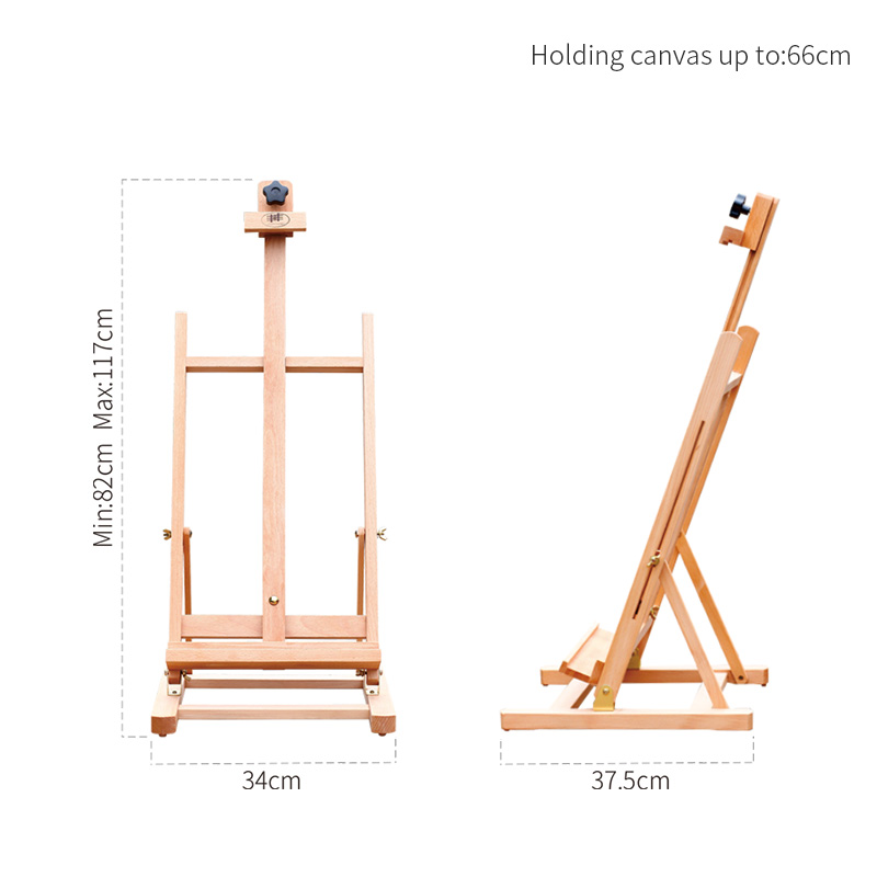 Big Table Easel Adjustable Solid Wood Easel for Studio Professional Artists Folding Top Quality Wood Easel