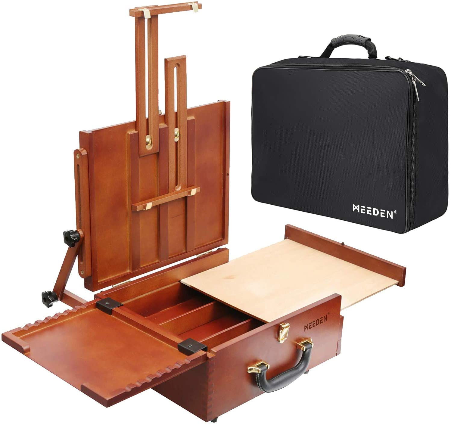 Ultimate Pochade Box,Lightweight and Portable French Easel Box with Storage,Plein Air Easel