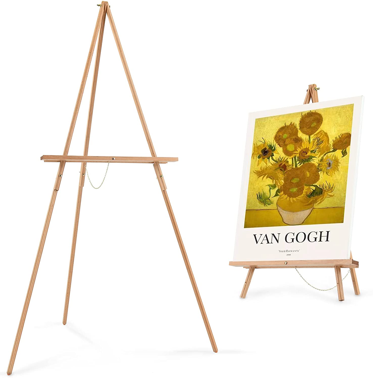 Wholesale Display Tripod Easel Stand Wedding Display Floor Stand Painting Adjustable Easel for Studio, Coffee Store