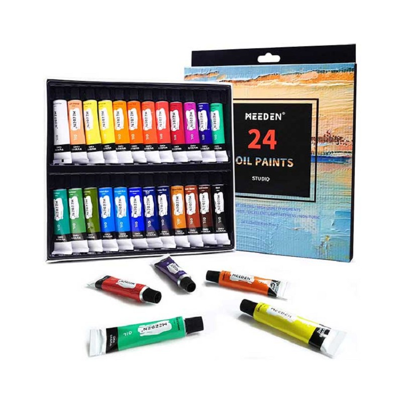 Oil Paint Set,Vibrant Non Toxic Oil Painting Set for Students