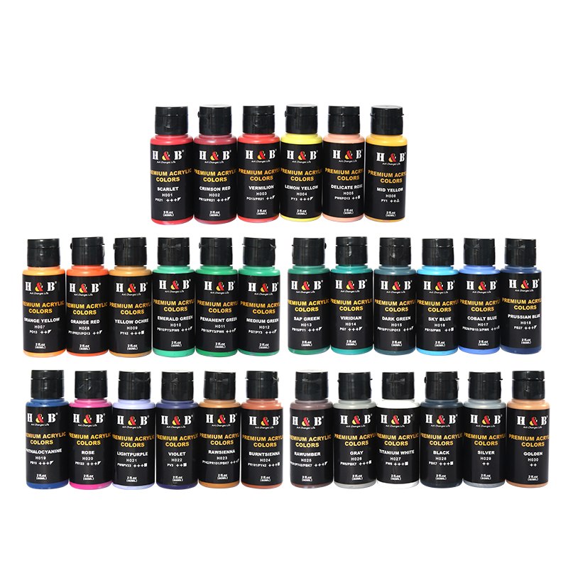 professional 30Colors 60ML Acrylic Paint Bulk