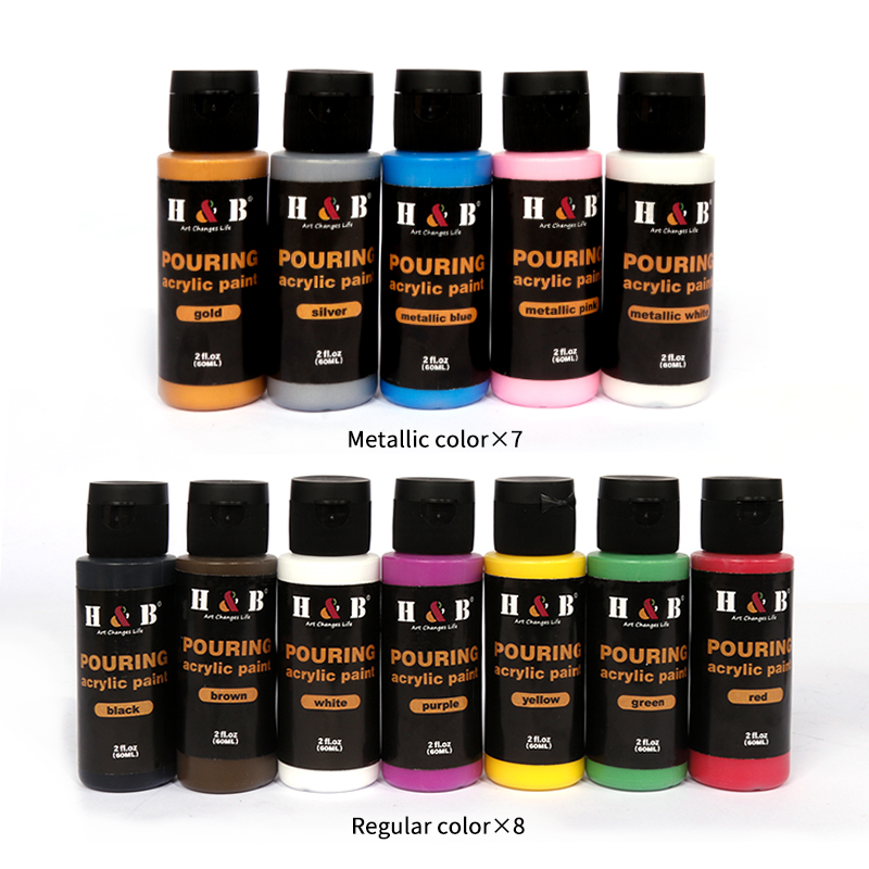 Non Toxic art Supplies Acrylic Pouring Paint Gift Box Set Paint Acrylic Pour