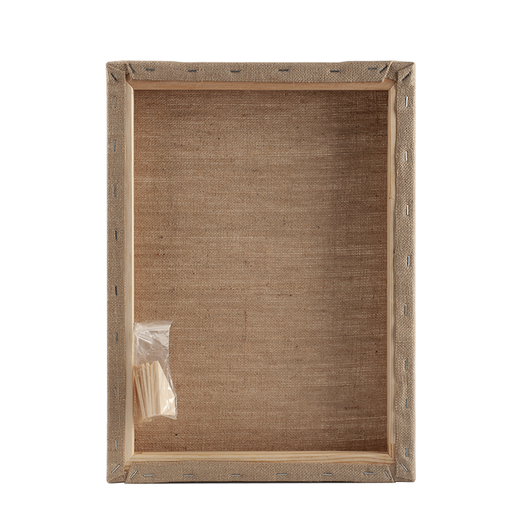 Hot Selling High Quality 30*40 cm Blank Burlap Stretched Fine Artist Canvas for Painting