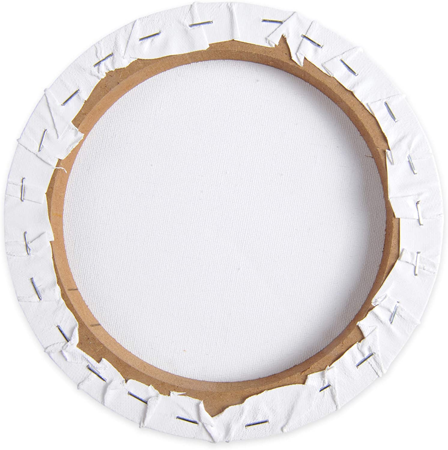 Canvas Acrylic Wholesale 2 Pcs Round Blank Primed Cotton Canvas Frame 22cm for Painting