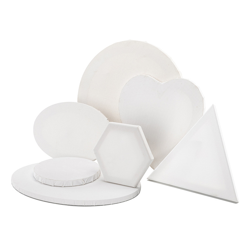 Custom Special Shaped, Round,Triangle Frame Canvas Panels Blank Cotton Canvas Board 8*10 inch For Painting
