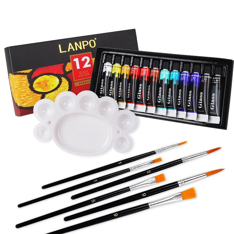Professional high capacity artist canvas fabric acrylic painting art set with brushes palette