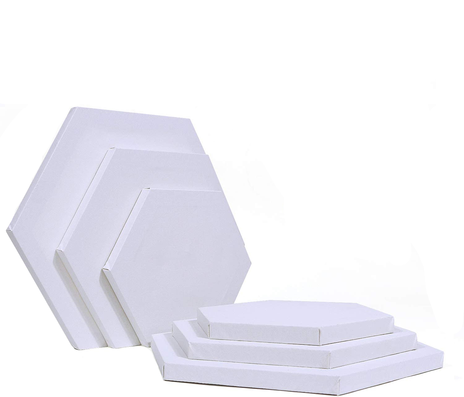 Hot-selling 280g Cotton Stretched Blank MDF Hexagon Canvas for Artist Painting