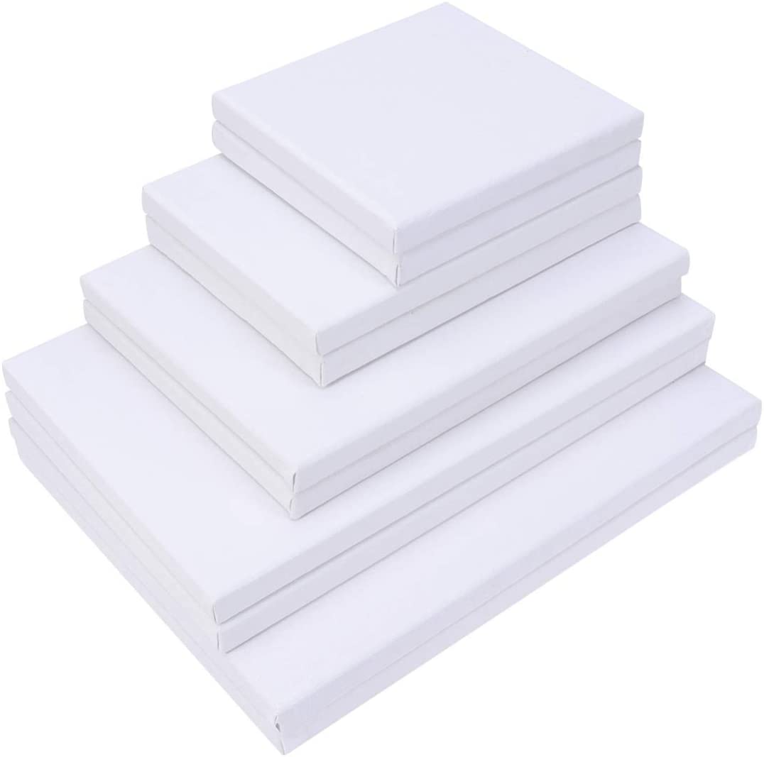 280g 100% Cotton Art Supplies Blank Stretched Pinewood Canvases for Kids Oil Acrylic Painting