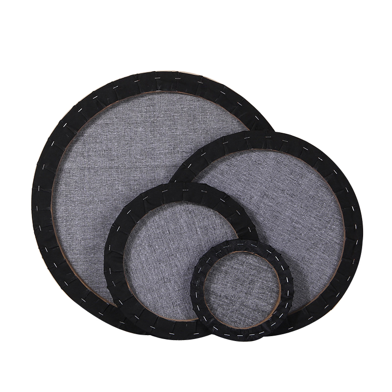 Black Circular Canvas Board Artist Board For Oil Paint Cotton Stretch Canvas Board