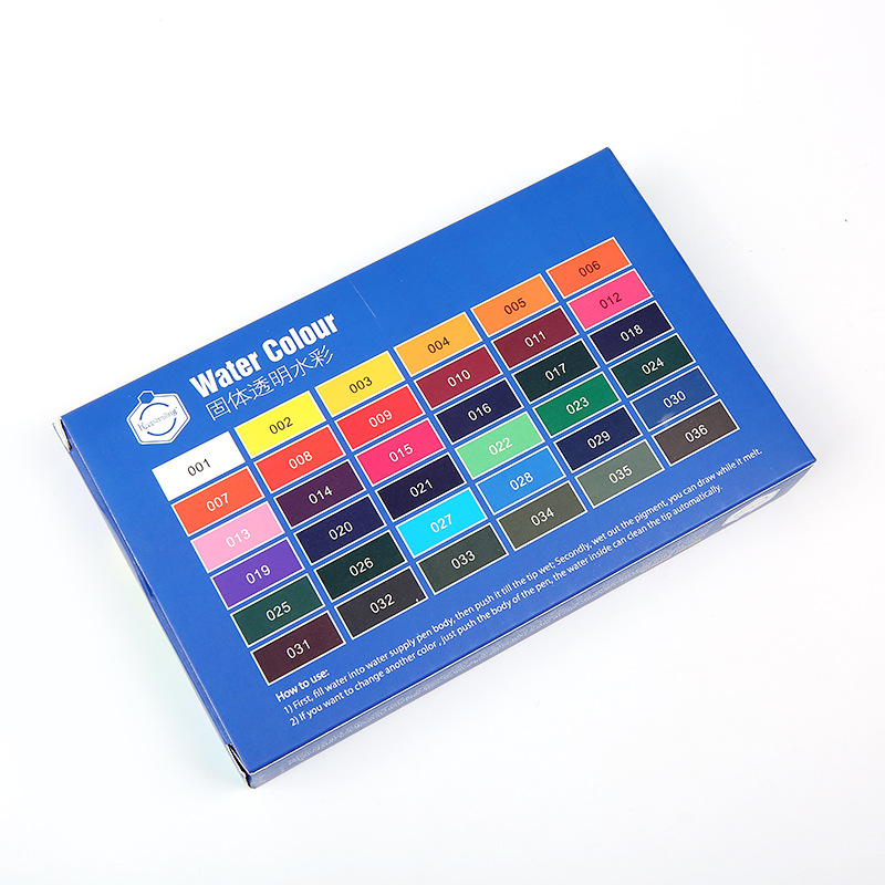 Custom Multicolor 12/24/48 Colors Watercolor Paint Set With Fountain Penil And Palette Watercolor Paint Brushes