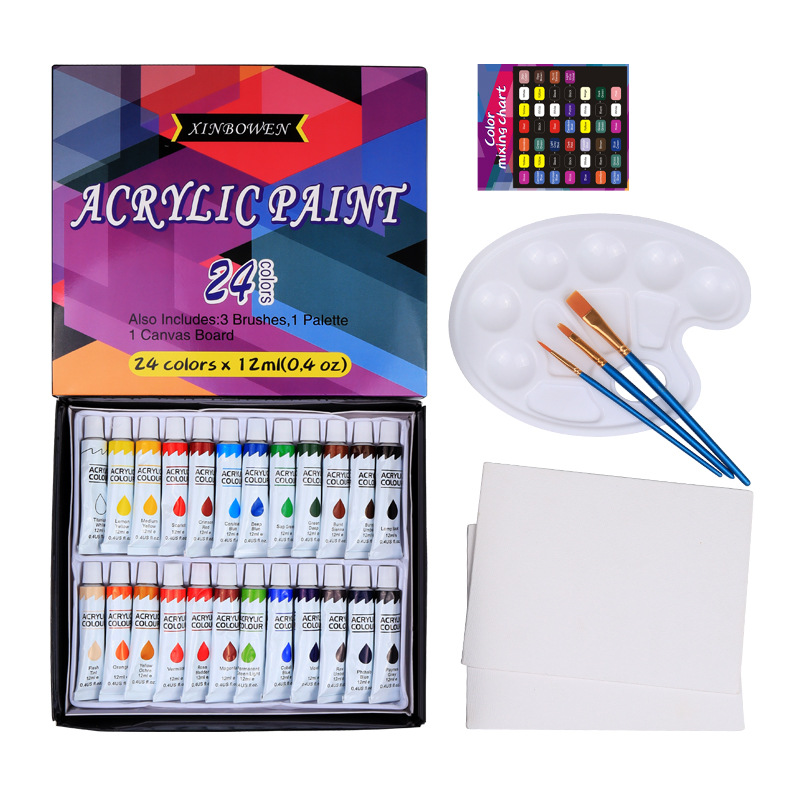 watercolor paint set with brush - 42 color set with children painting set