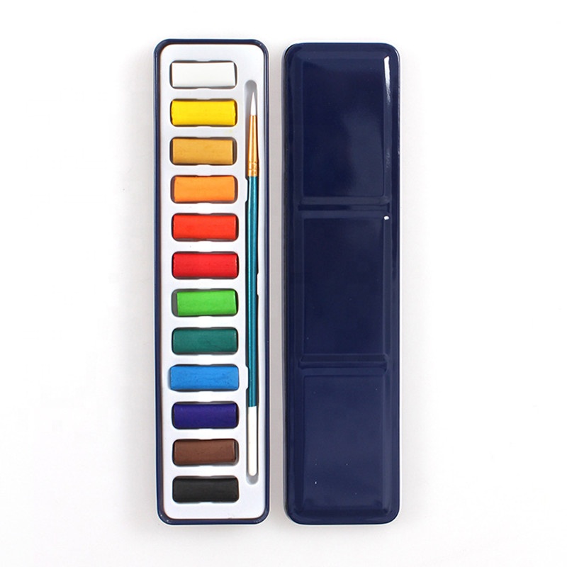 12 colors of solid water color paint set