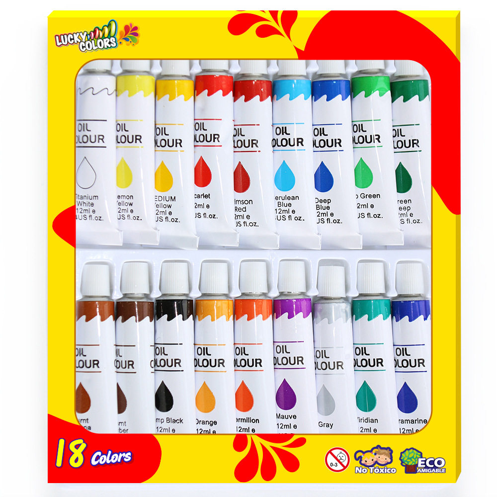 professional oil paint set 12*18 color set drawing