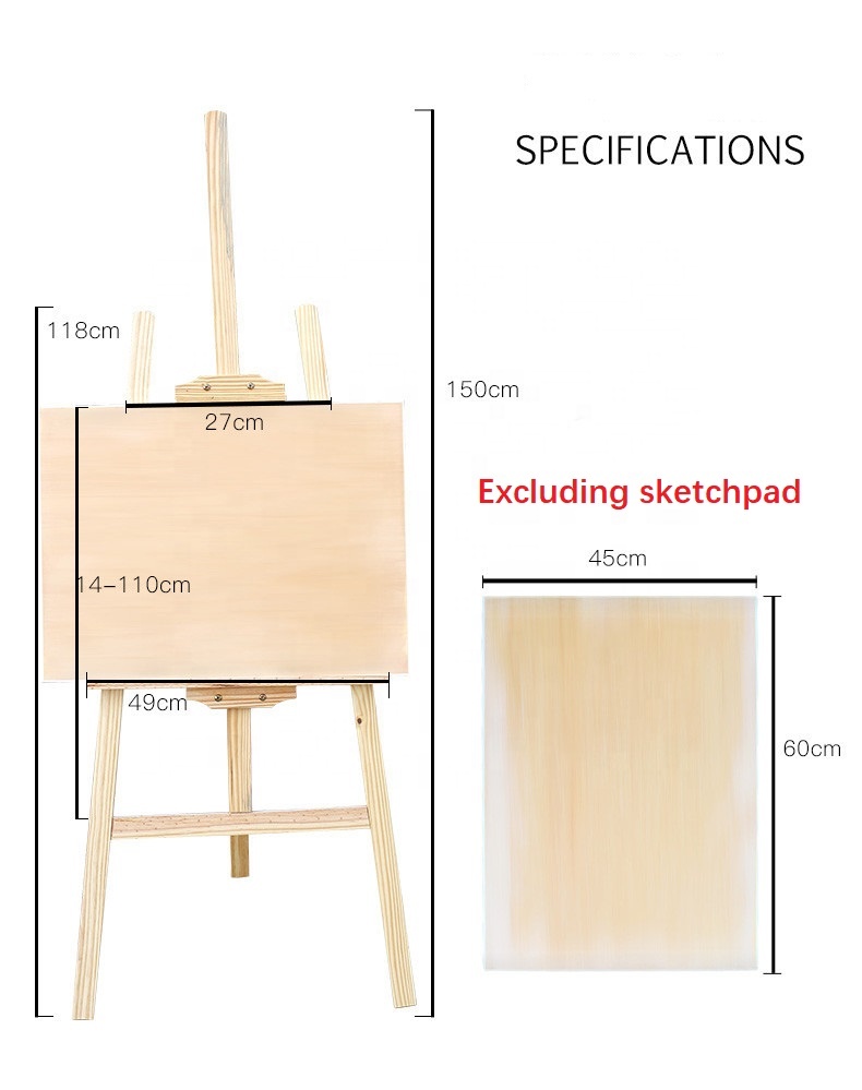Eco-Friendly Wood Plate Holder Portable Easel Set, A-Frame More stable placement Easel